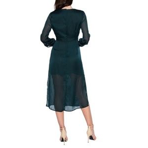 bardot shadow stripe dress